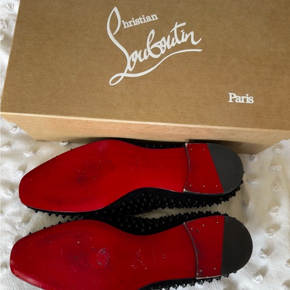 Christian Louboutin Black Dandelion Spike Loafers s45 - Picture 3 of 6